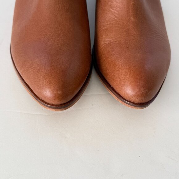 FRYE Brown Leather & Suede Women's Ankle Boots Size 8.5 Side Zipper - Picture 3 of 10